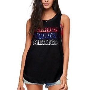 PINK Victoria’s Secret Merica Sequin Tank Top